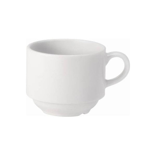 Pure White Porcelain Stacking Cup 20Cl / 7Oz (Box Of 24)