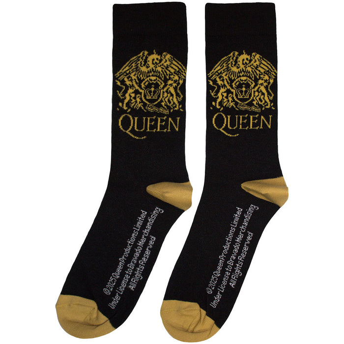 Queen Unisex Ankle Socks: Gold Crest Rock Off
