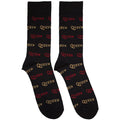 Queen Unisex Ankle Socks: Logo Repeat Colour Rock Off
