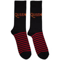 Queen Unisex Ankle Socks: Logo & Stripes Rock Off