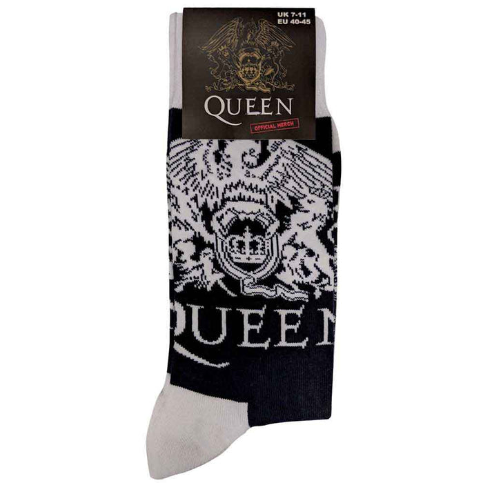 Queen Unisex Ankle Socks: White Crests Rock Off