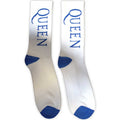Queen Unisex Terry Socks: Blue Logo Rock Off
