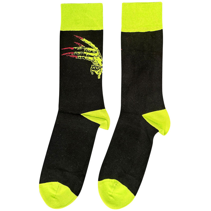Queens Of The Stone Age Unisex Ankle Socks: Green Hands Rock Off
