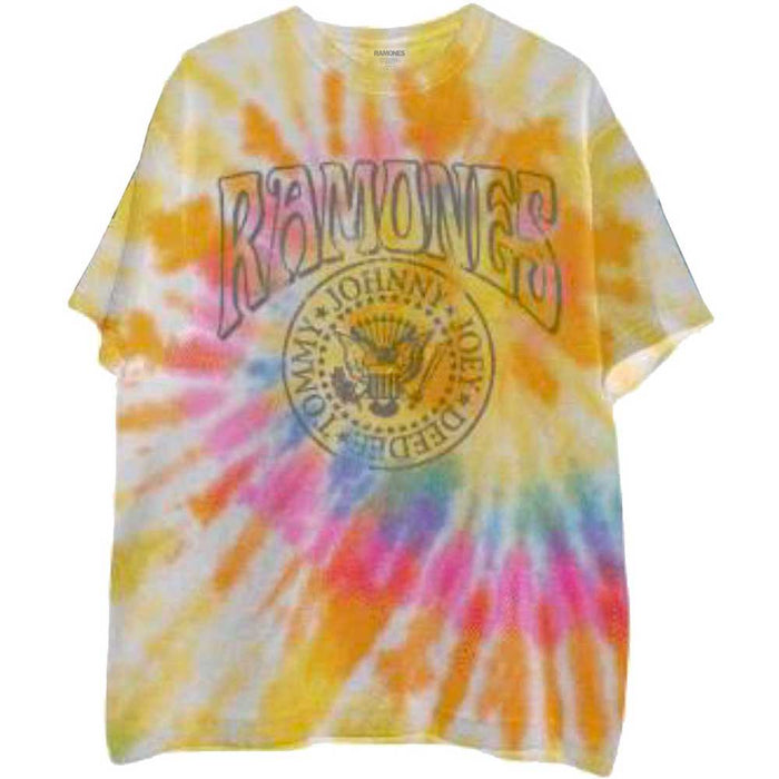 Ramones T-shirt - Crest Psych (Dip-Dye) Rock Off