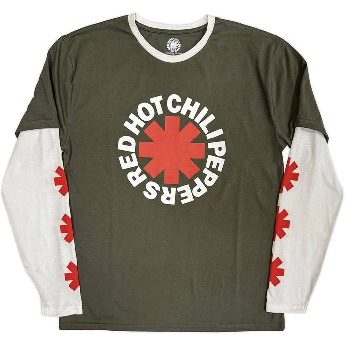 Red Hot Chili Peppers Unisex Layered Long Sleeve T-Shirt: Classic Asterisk