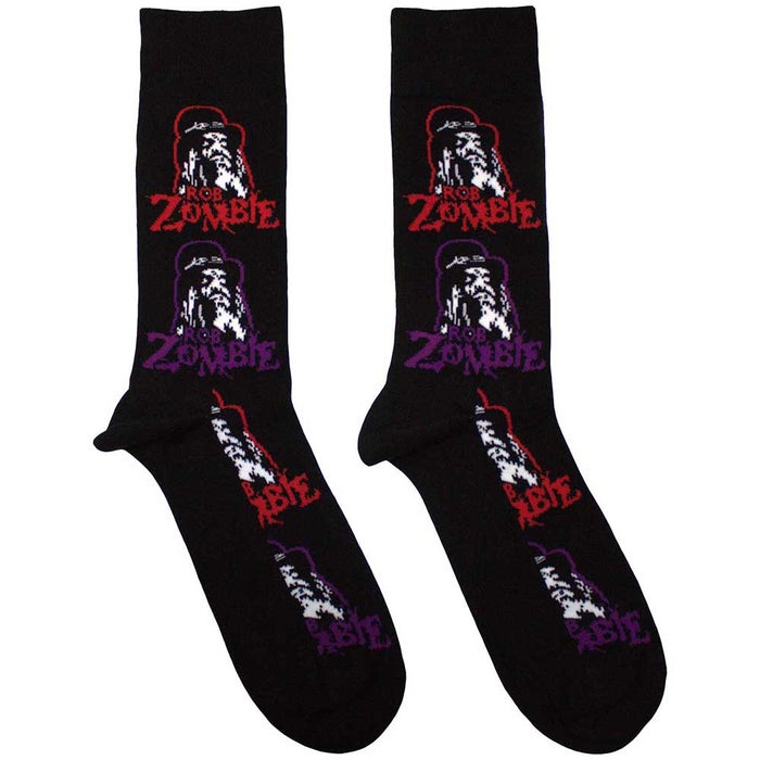 Rob Zombie Unisex Ankle Socks: Multicolour Repeats Rock Off