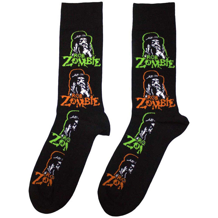 Rob Zombie Unisex Ankle Socks: Multicolour Repeats Rock Off