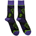 Rob Zombie Unisex Ankle Socks: Skull Face Green/Purple Rock Off