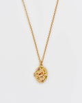 Robin & Blackberry Gold Oval Locket Necklace