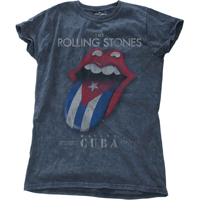 Rolling Stones Ladies T-shirt - Havana Cuba, Wash Collection Rock Off