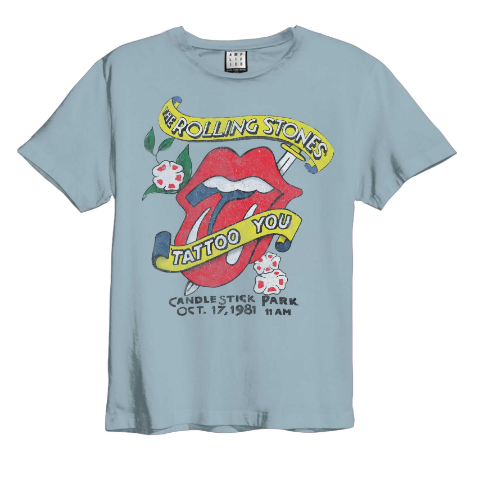 The Rolling Stones Tattoo Amplified Men’s T-shirt in Blue