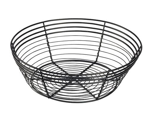 Round Wire Basket Black 25.5cm x 8cm (Box Of 6)