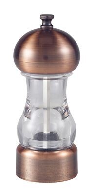 Salt/Pepper Metal & Acrylic Grinder 14cm (Box Of 6)