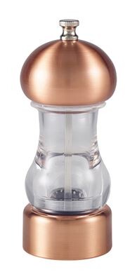 Salt/Pepper Metal & Acrylic Grinder 14cm (Box Of 6)