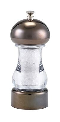 Salt/Pepper Metal & Acrylic Grinder 14cm (Box Of 6)