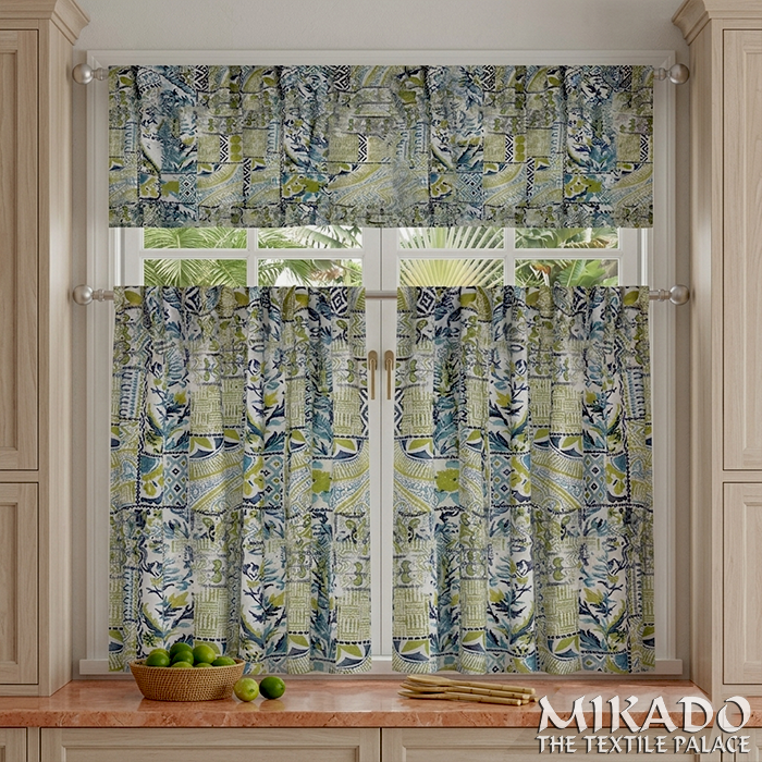 Shelly Botanical | Kitchen Curtains | Cotton (Buy 1 Get 1 Free)