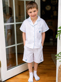Ship Shape Shorts, Embroidered Sailboat