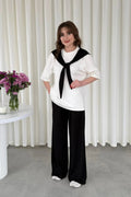 Shoulder Tie 2-Piece Suit