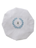 Shower Cap, Waffle Weave, Napoleon Bee Wreath (Duck Egg Blue)