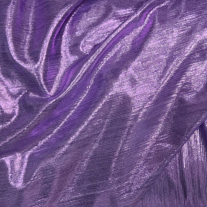 Silky Metallic Striped Carnival Fabric