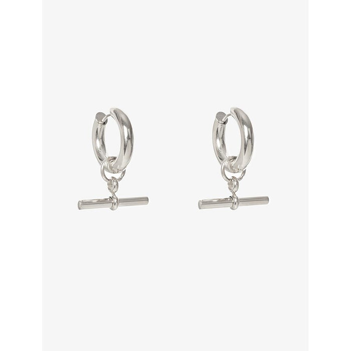 Antler Silver Fob Earrings | Koop.co.nz