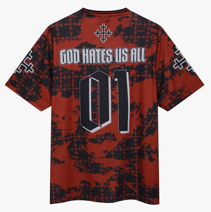 Slayer "God Hates Us"  Football Jersey Amplified