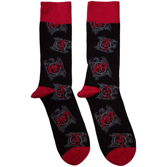 Slayer Unisex Ankle Socks: Eagle Crest Pattern Rock Off