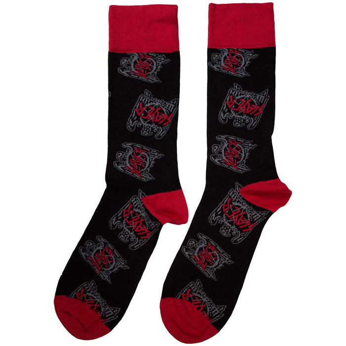 Slayer Unisex Ankle Socks: Eagle Crest Pattern Rock Off