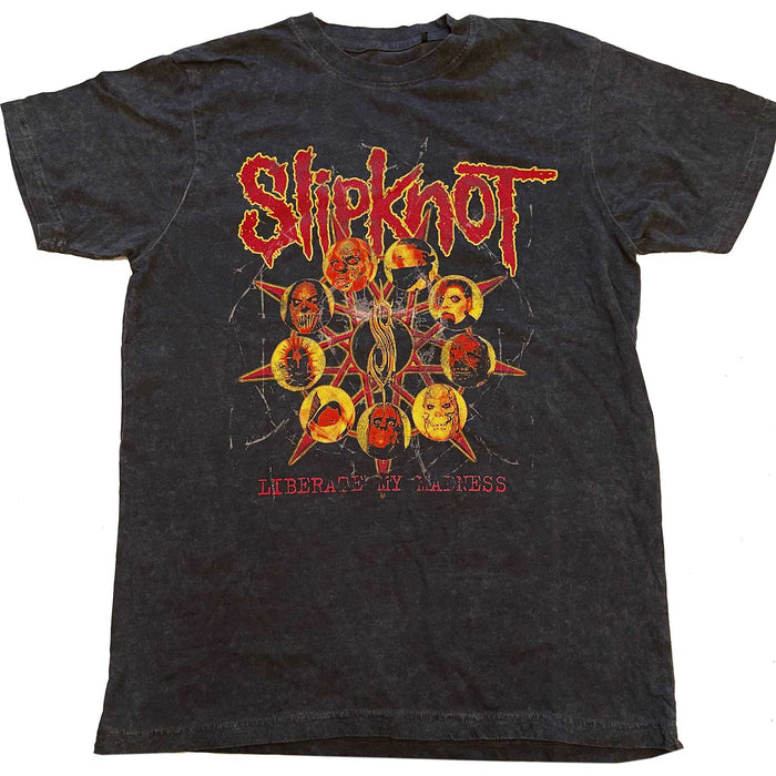 Slipknot Burn Out Unisex T-shirt - Liberate ( Back Print - Dip Dye) Rock Off