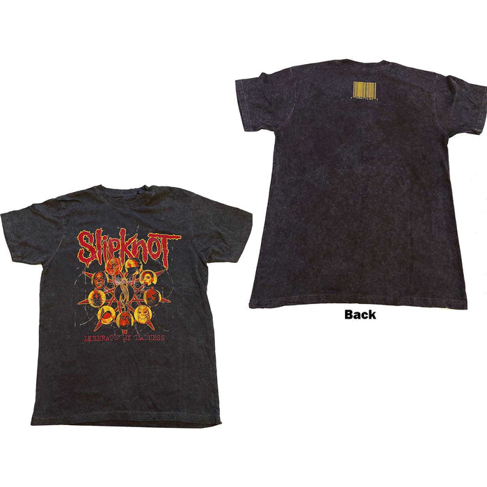 Slipknot Burn Out Unisex T-shirt - Liberate ( Back Print - Dip Dye) Rock Off