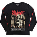 Slipknot Unisex Long Sleeve T-shirt - Skeleton Flag Rock Off