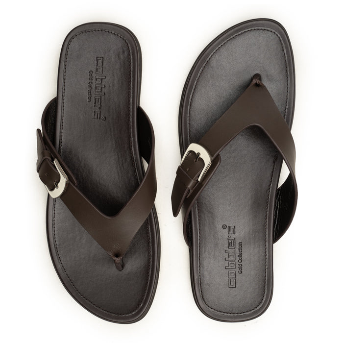 Slippers CUT BUCKLE BRN