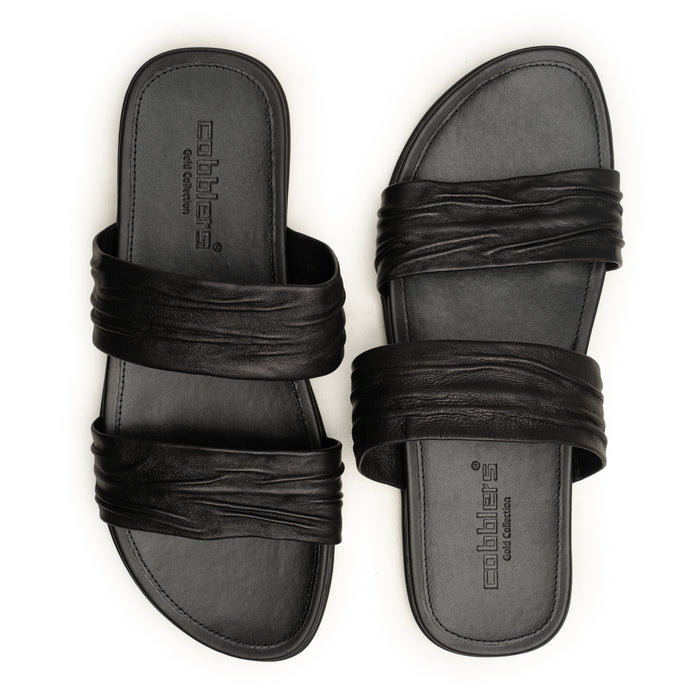Slippers Double Strap BLK