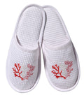 Slippers, Waffle Weave, Coral (Coral)