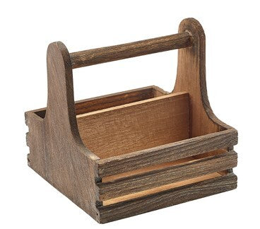 Small Rustic Wooden Table Caddy