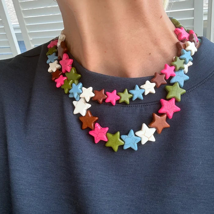 Small Star Necklace - Fall Mix