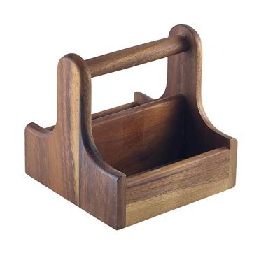Small Wooden Table Caddy 15 X 15.3 X 15cm
