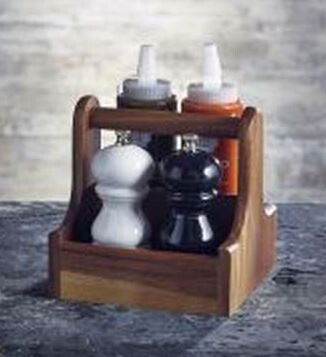Small Wooden Table Caddy 15 X 15.3 X 15cm