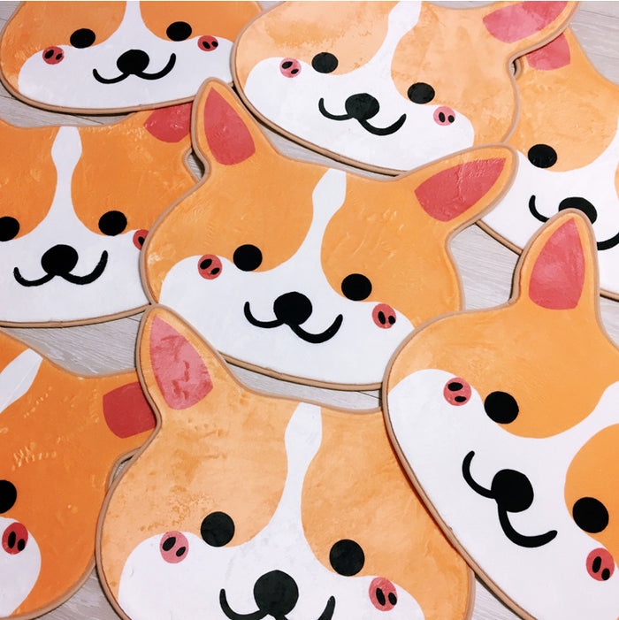 Smiley Corgi Mat