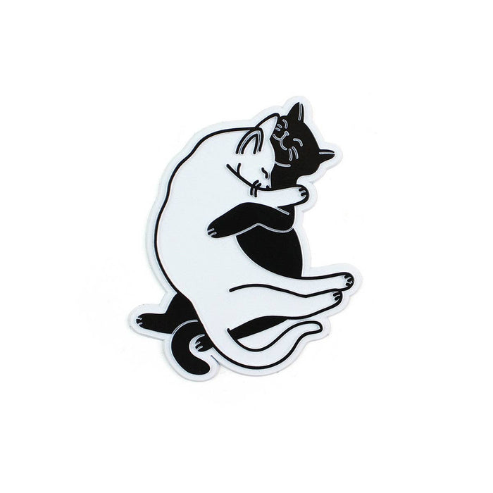 Snuggle Cats Retro Magnet