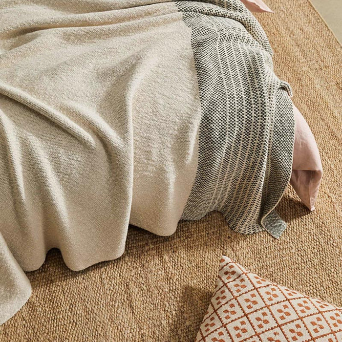 Weave Sonoma Cotton Throw - Khaki | Koop.co.nz