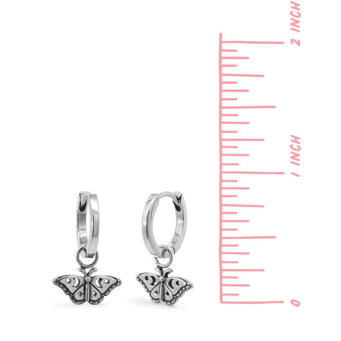 SS Butterfly Hoop Earrings