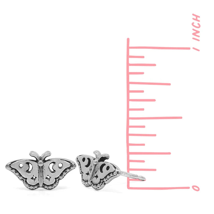 SS Butterfly Stud Earrings