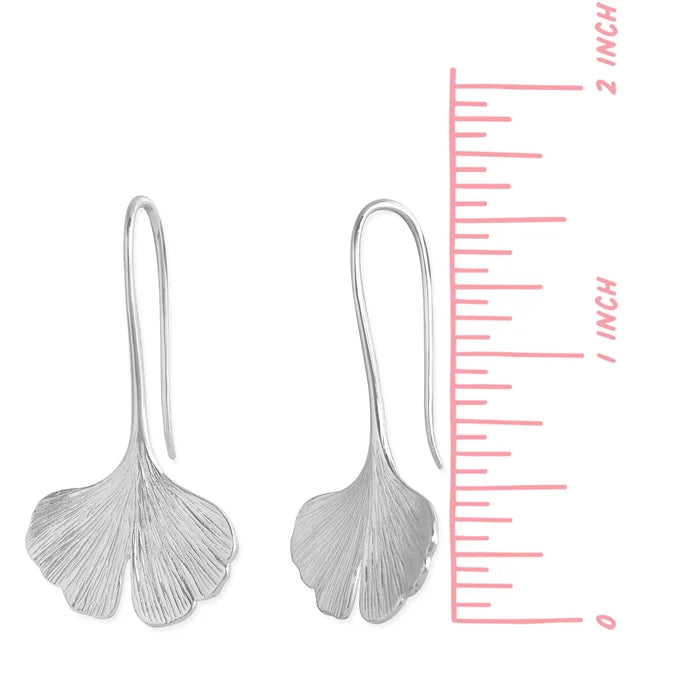 SS Gingko Leaf Earrings