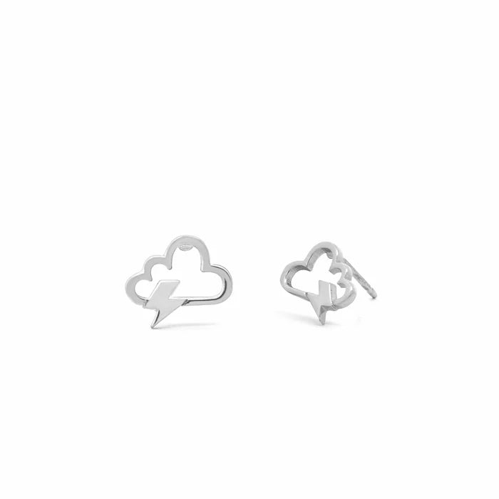 SS Lightning Cloud Stud Earrings