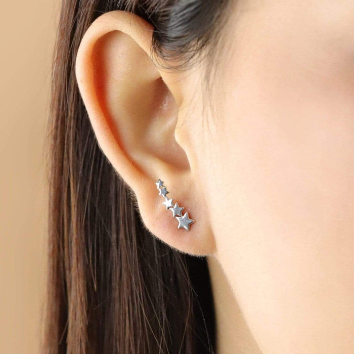 SS Star Constellation Ear Crawler Earrings