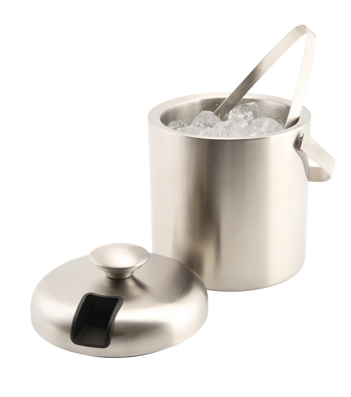 Stainless Steel Insulated Ice Bucket & Tong 1.2L