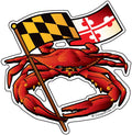 Steamed Blue Crab Maryland Flag, Large Decal