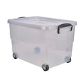 Storage Box 60Ltr With Clip On Handles And Wheels (Pack Of 4)