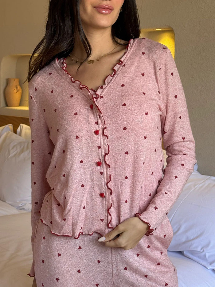 Sweetheart Soft Jersey 3pcs Lounge Set